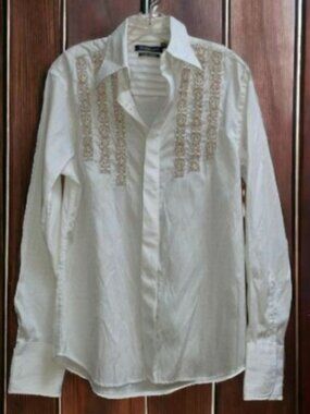 Christopher Wicks Clean Laundry S Embroidered The Dogs Casual Button Down Shirt